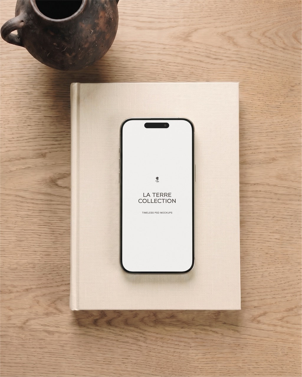PSD mockup with minimalist aesthetic, luxury editorial setting. iPhone, stationery, and paper mockups for designers and creatives.