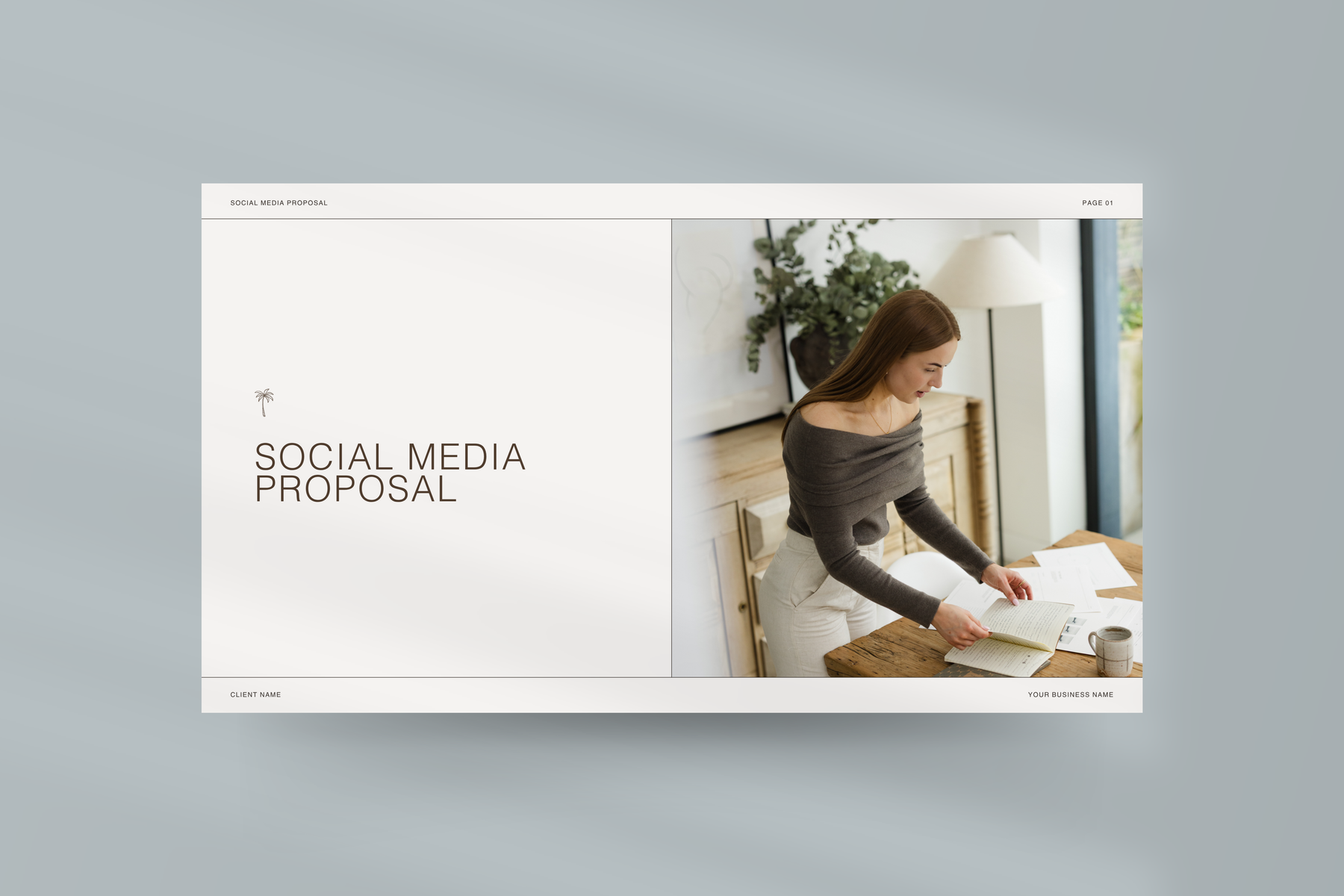 Social Media Manager template designed in Canva, including Strategy, Portfolio, and Instagram Report layouts for SMM Clients.